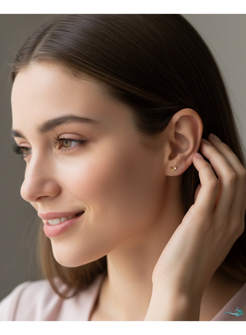 Ruby Art Gold 18K Pure Gold Piercing for women – Hypoallergenic & Premium Shine - 0.61 Gram - Image 2